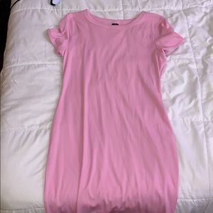 Pink well fitted dress